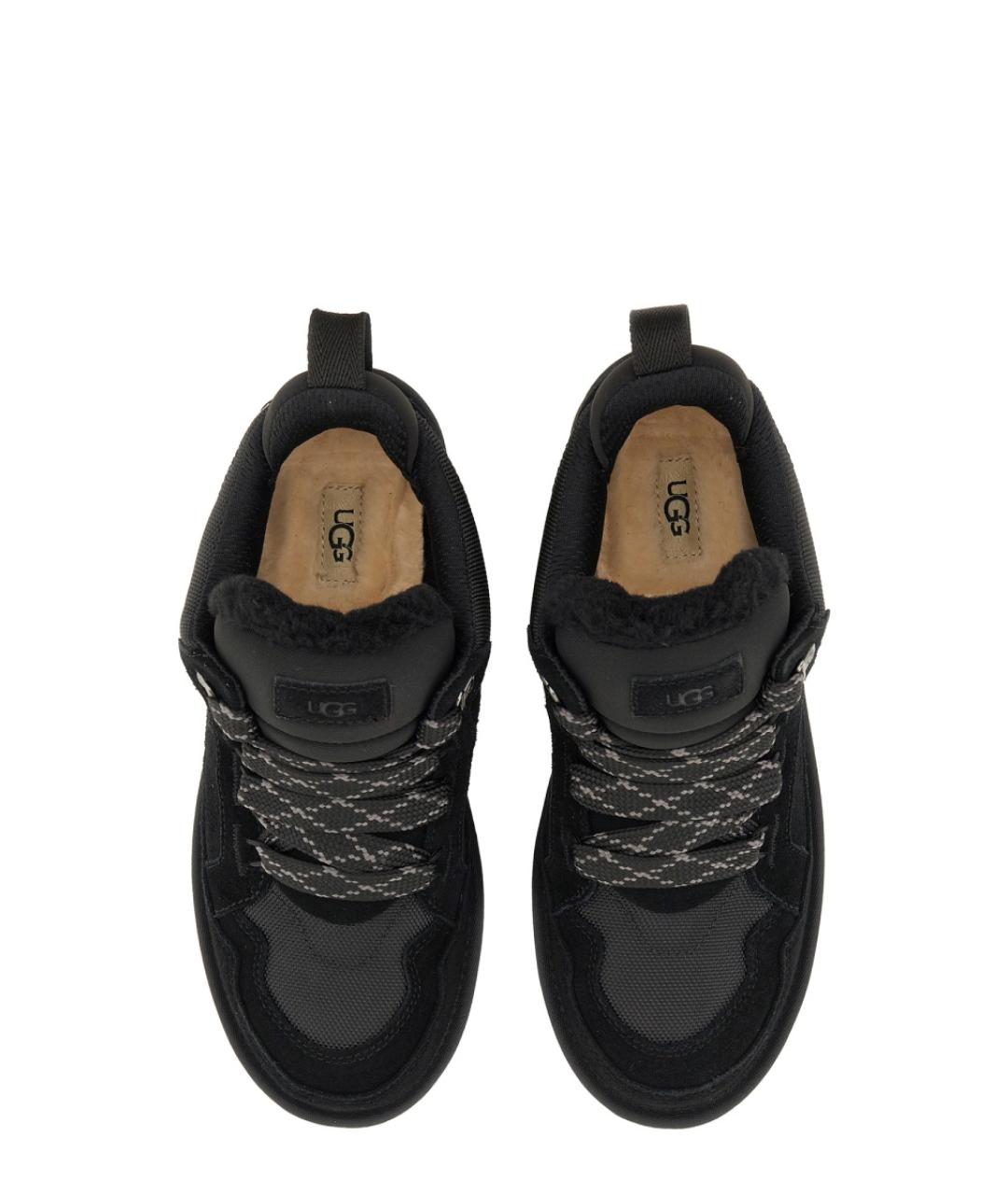UGG AUSTRALIA Черные нубуковые высокие кроссовки / кеды, фото 2