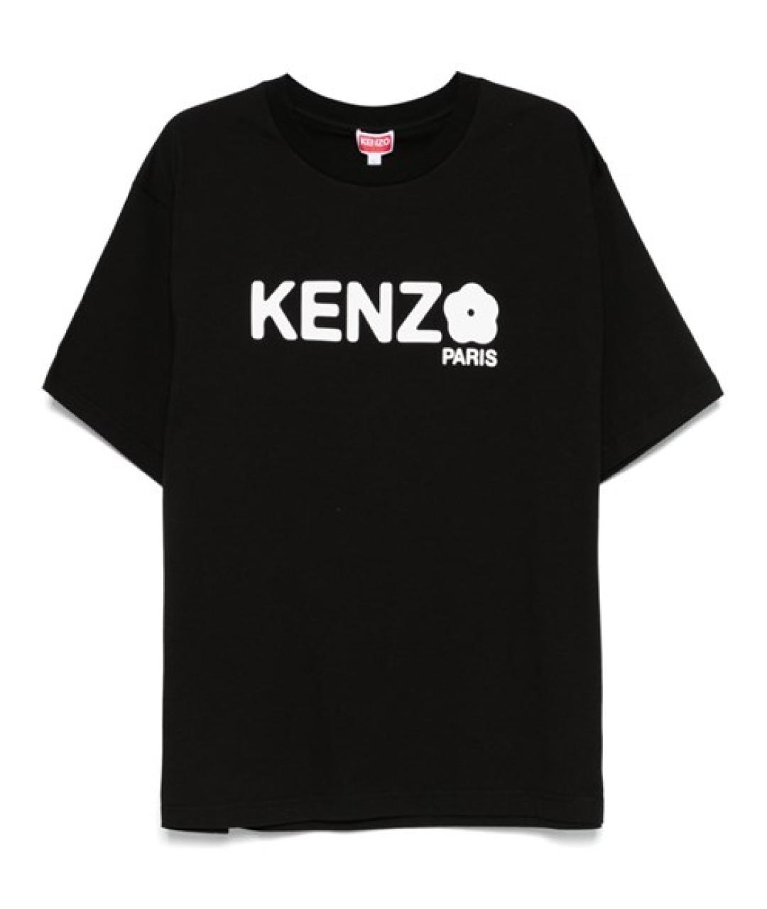 KENZO Черная хлопковая футболка, фото 1