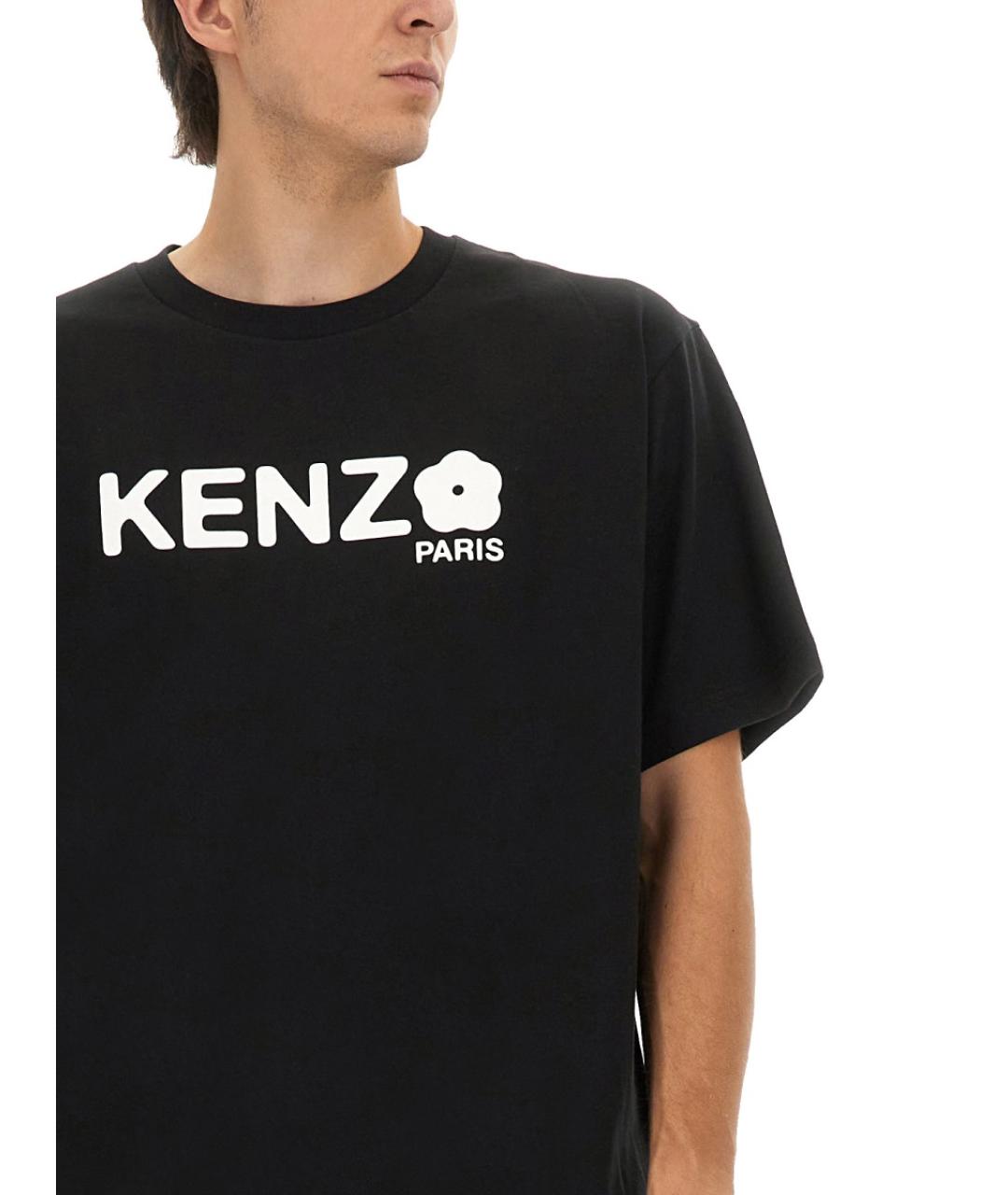 KENZO Черная хлопковая футболка, фото 5