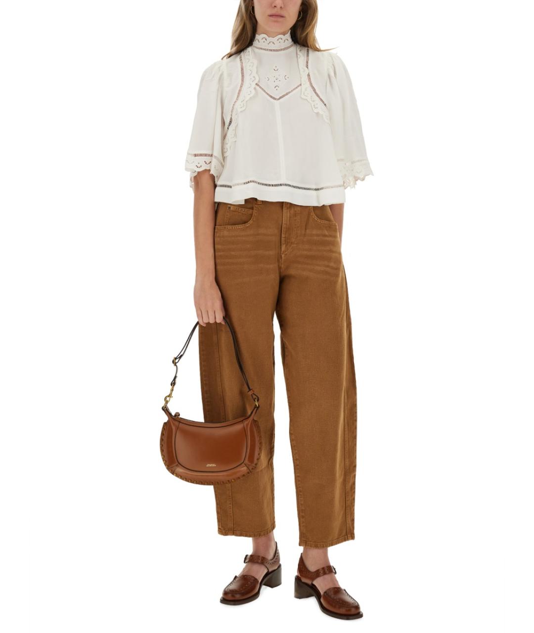 ISABEL MARANT Коричневые хлопковые прямые джинсы, фото 3
