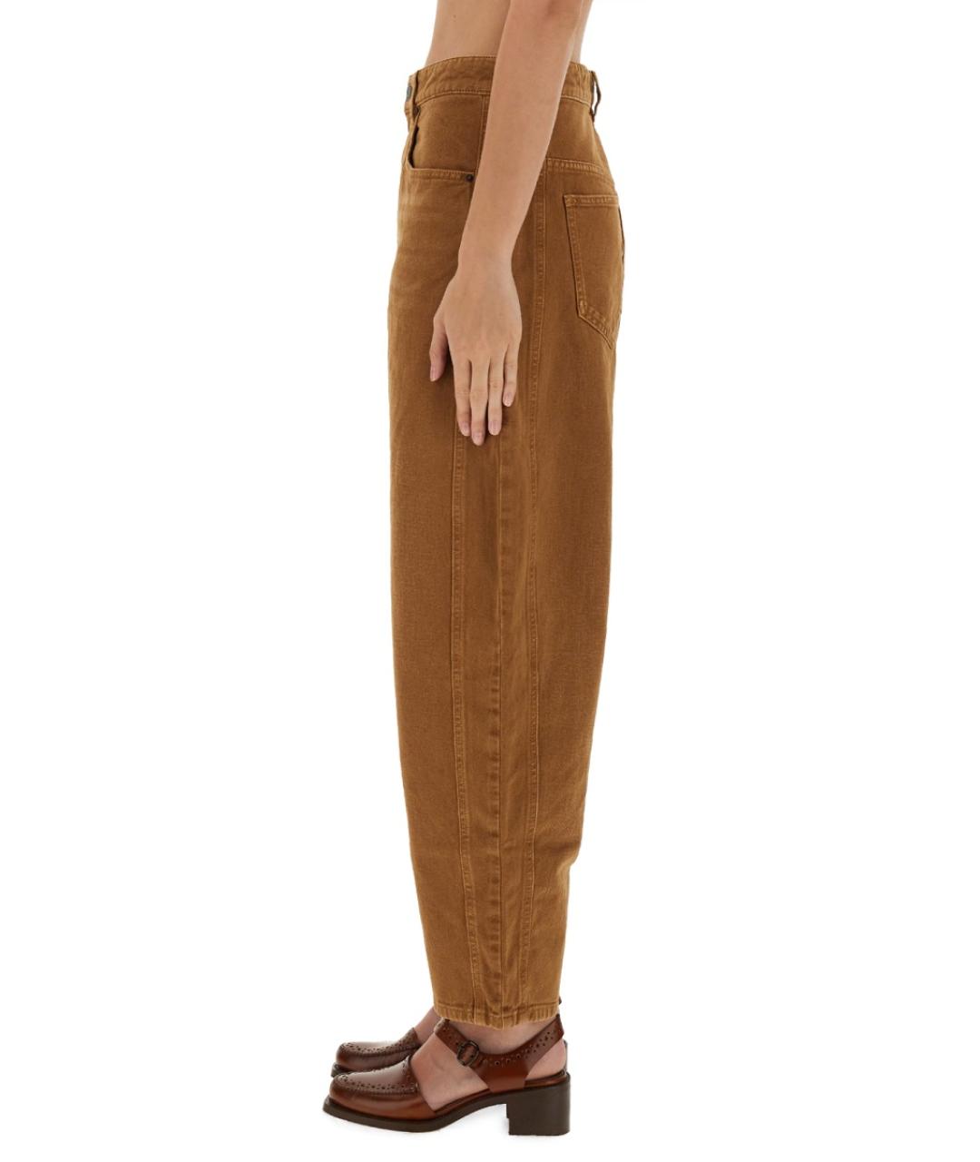 ISABEL MARANT Коричневые хлопковые прямые джинсы, фото 4