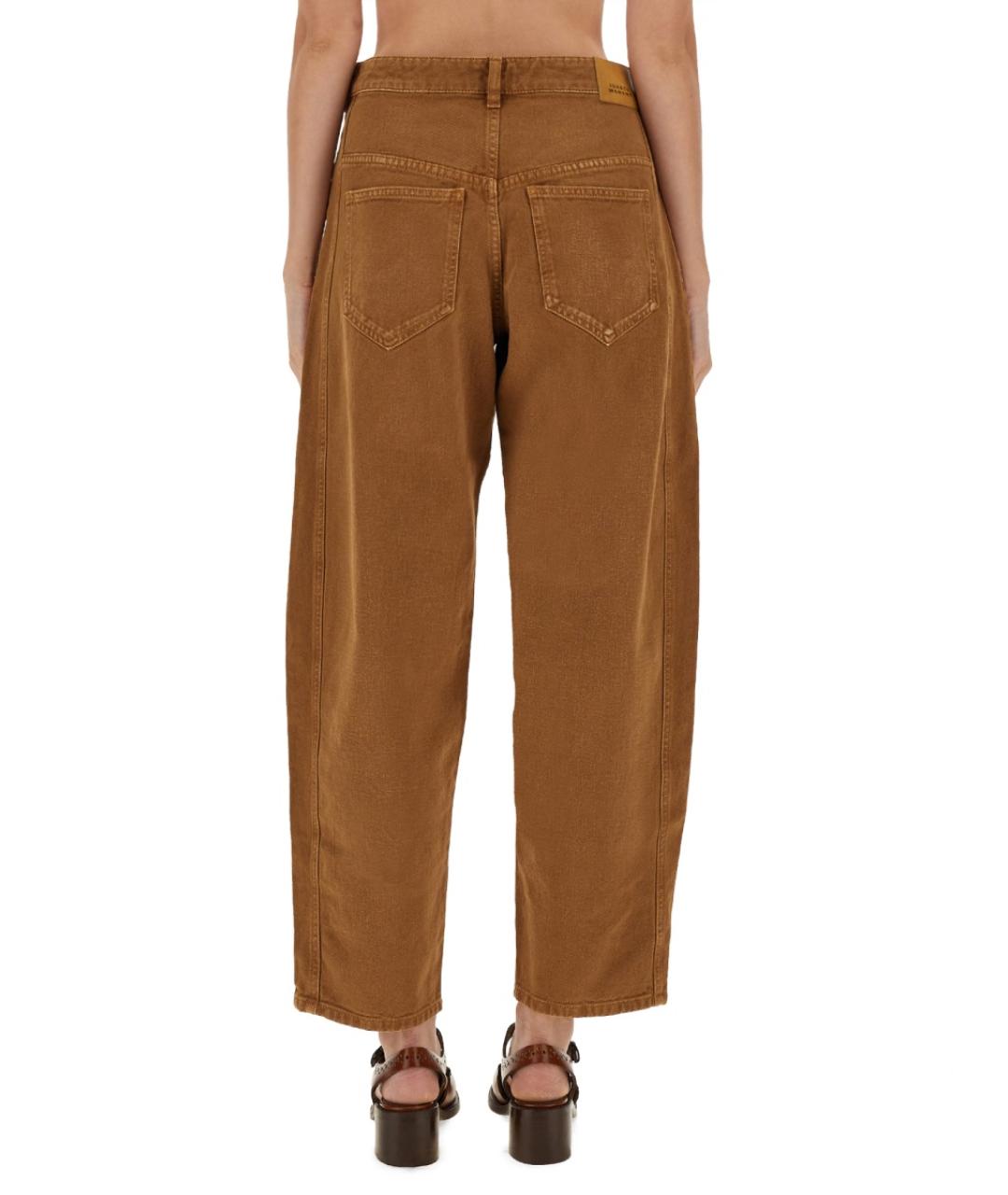 ISABEL MARANT Коричневые хлопковые прямые джинсы, фото 5