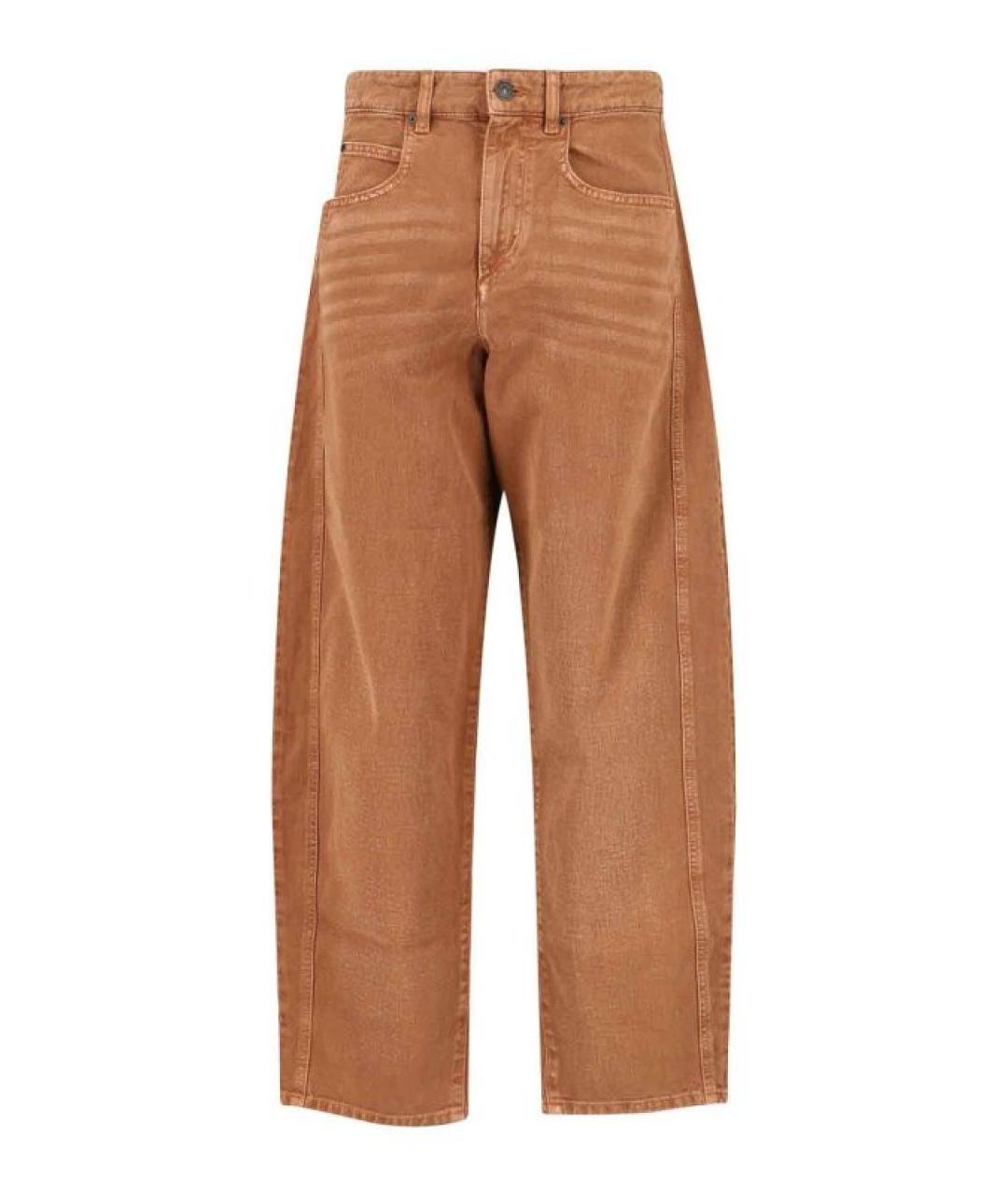 ISABEL MARANT Коричневые хлопковые прямые джинсы, фото 1