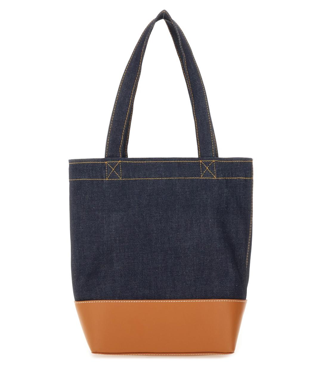 A.P.C. Темно-синяя сумка тоут, фото 3
