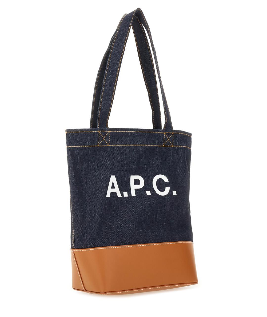 A.P.C. Темно-синяя сумка тоут, фото 2