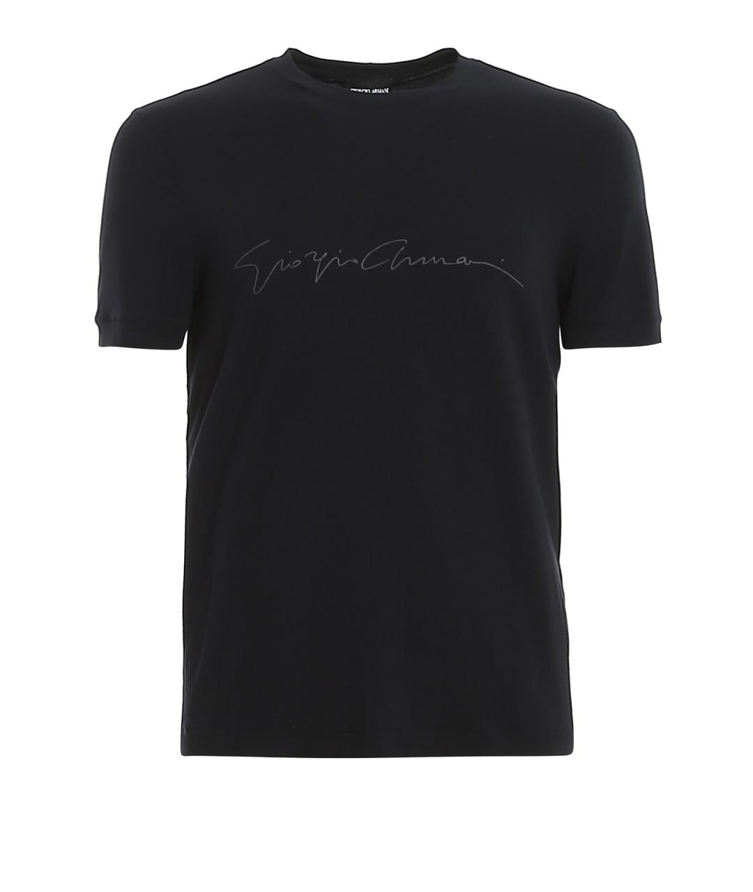 GIORGIO ARMANI Синяя вискозная футболка, фото 1