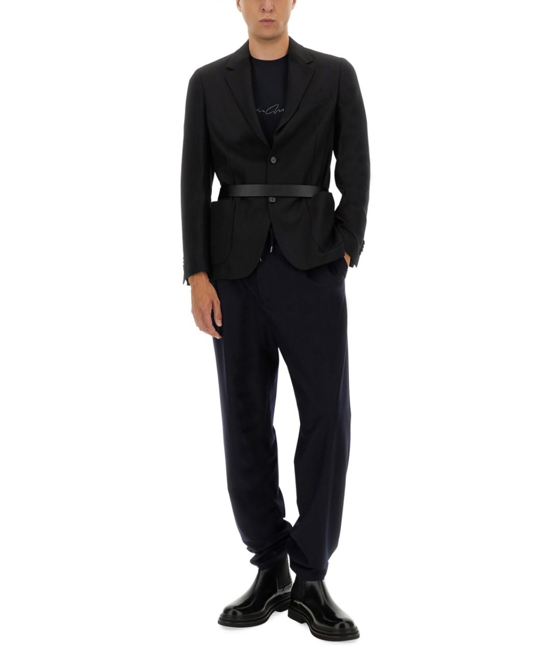 GIORGIO ARMANI Синяя вискозная футболка, фото 3