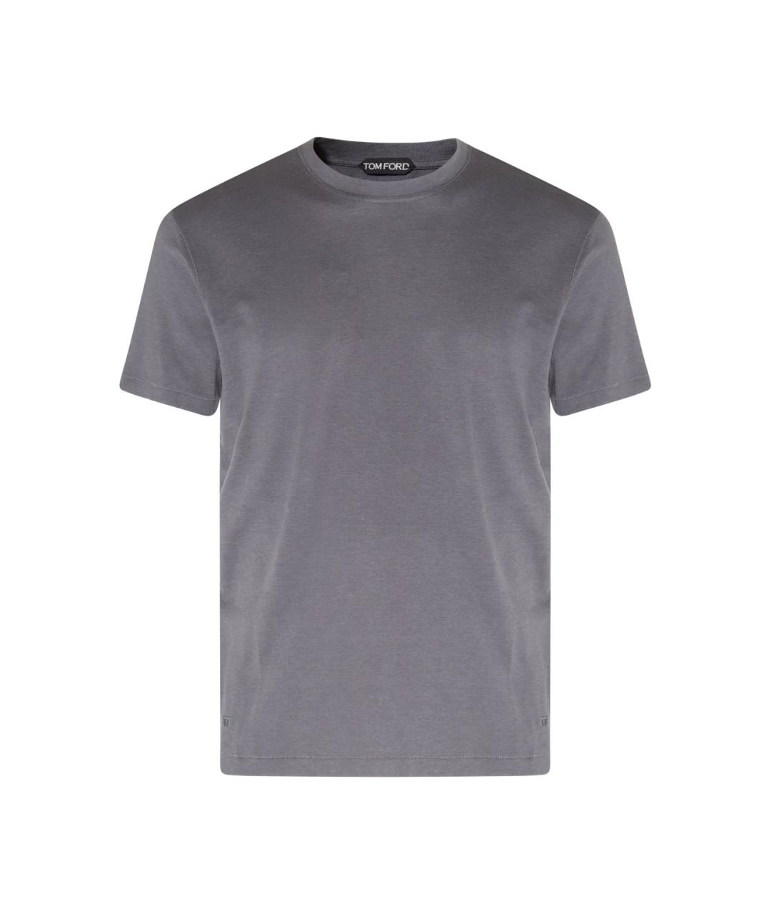 TOM FORD Серая вискозная футболка, фото 1