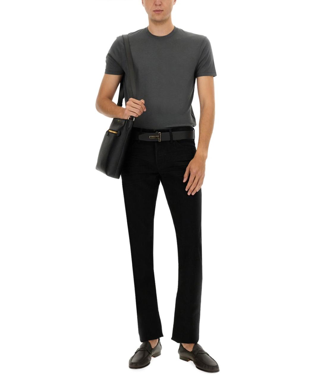 TOM FORD Серая вискозная футболка, фото 3