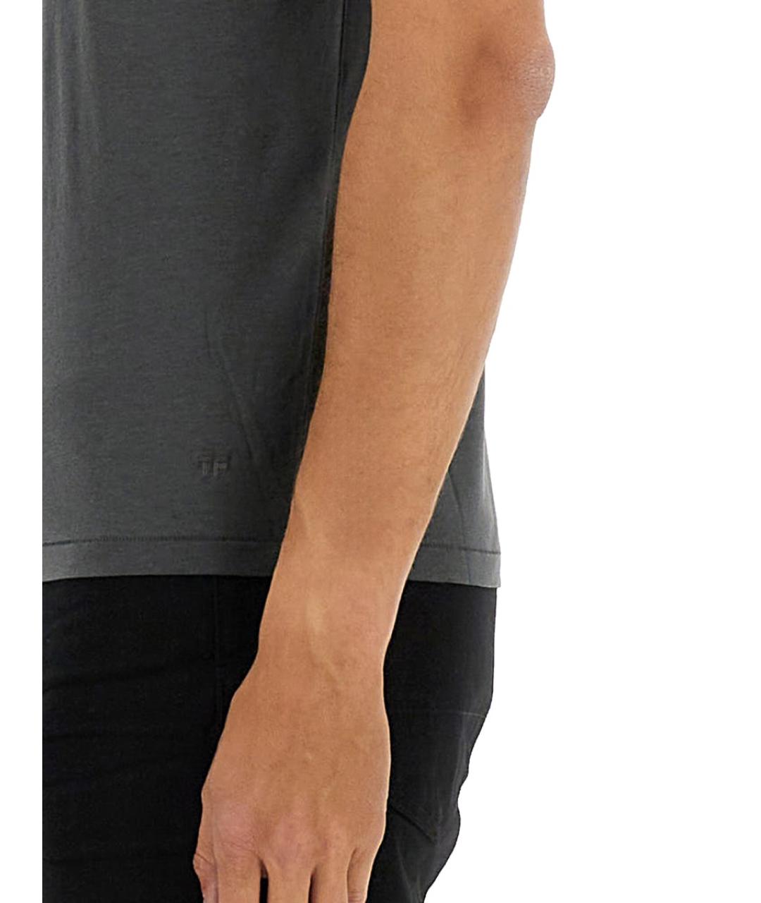 TOM FORD Серая вискозная футболка, фото 5