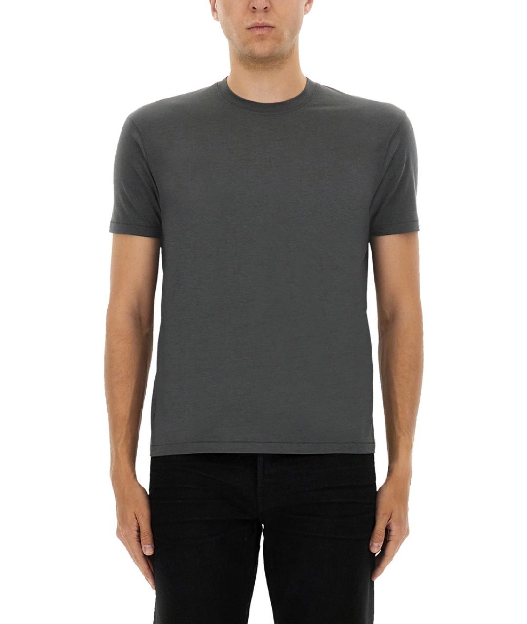 TOM FORD Серая вискозная футболка, фото 2