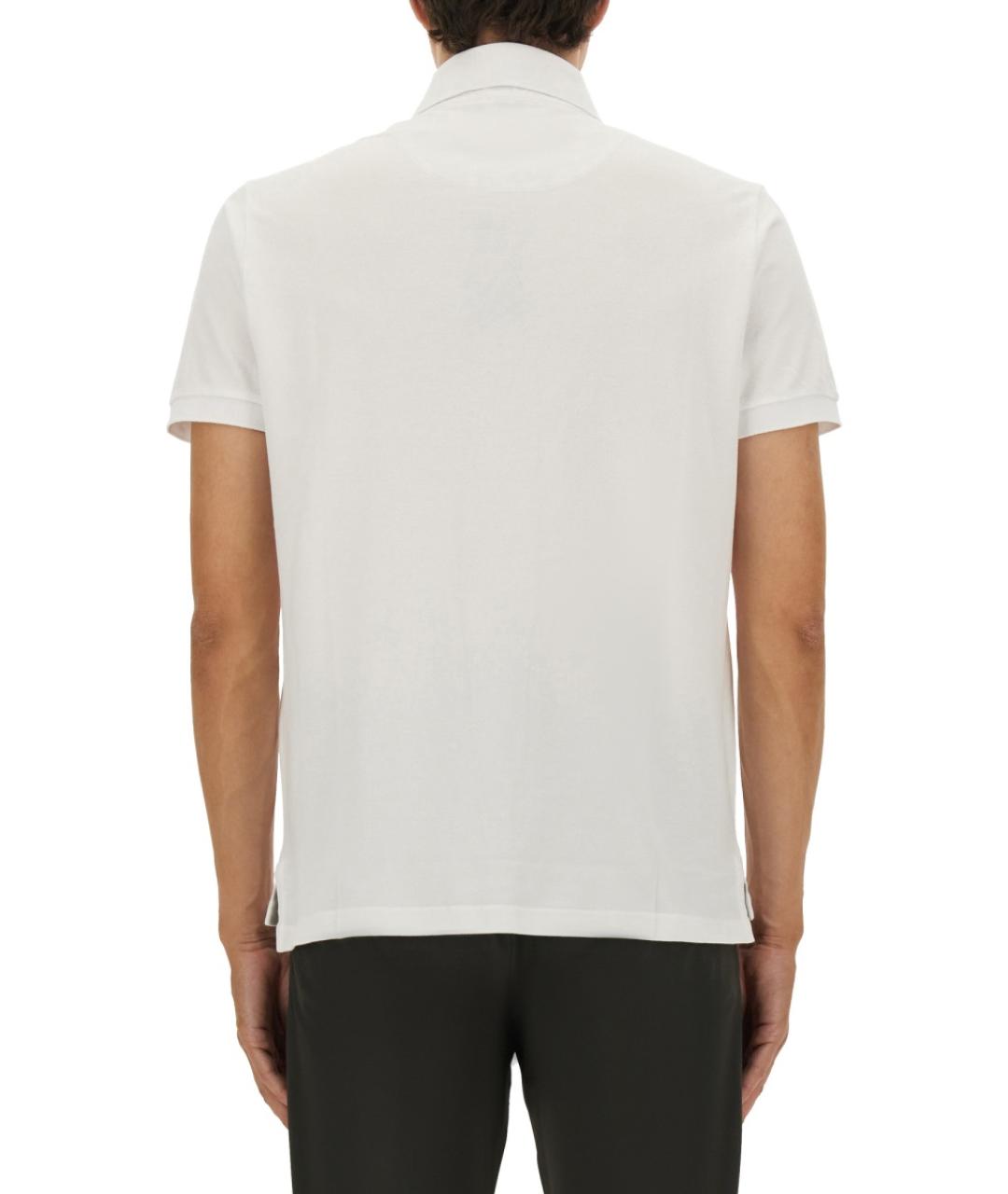 ETRO Белое хлопковое поло с коротким рукавом, фото 4