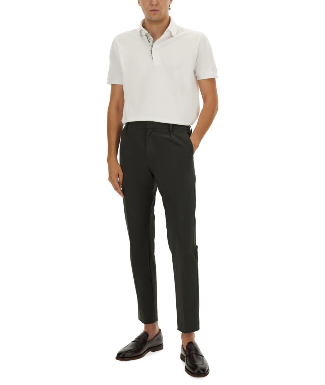 ETRO Белое хлопковое поло с коротким рукавом, фото 3