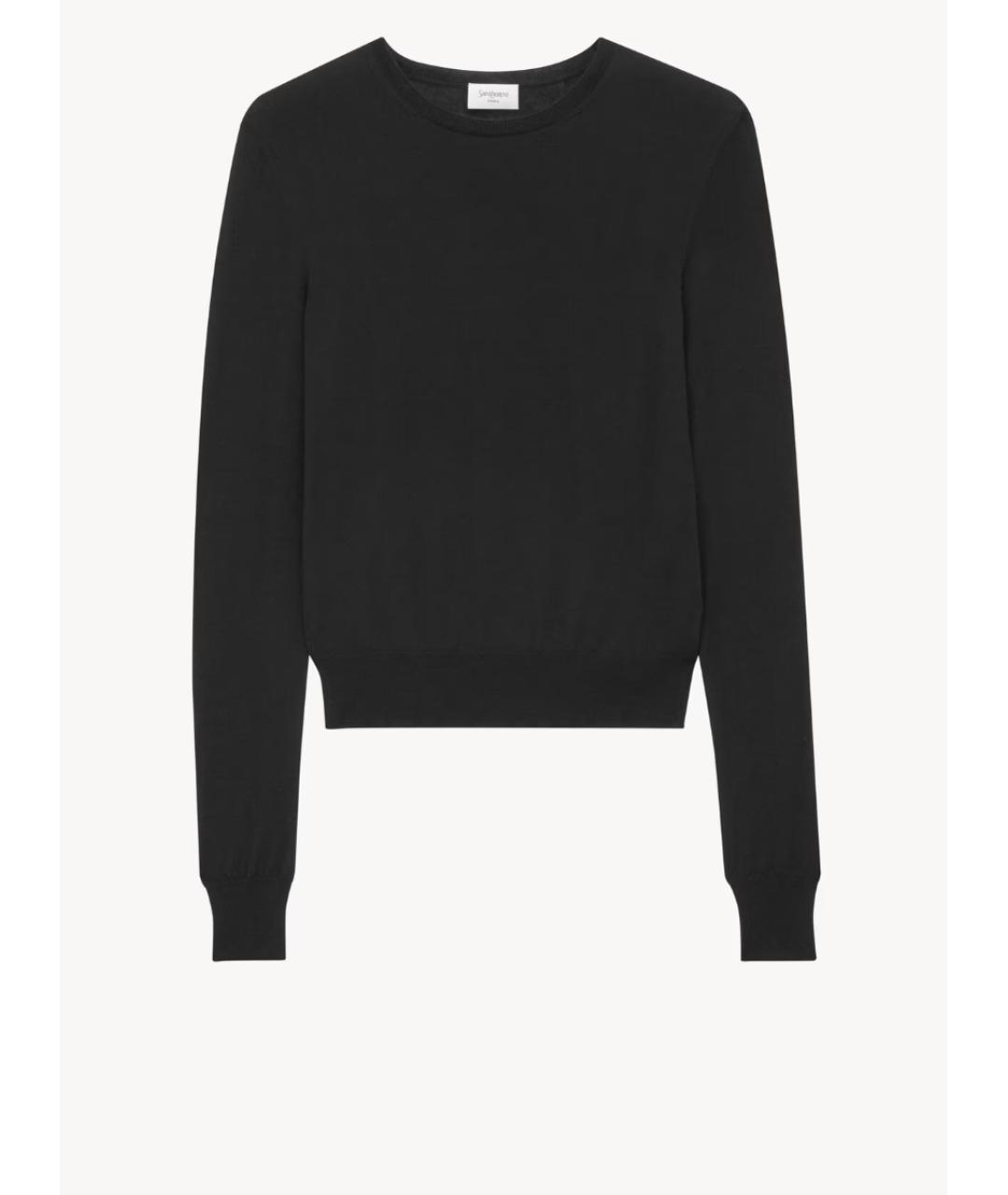 SAINT LAURENT Черный шерстяной джемпер / свитер, фото 6