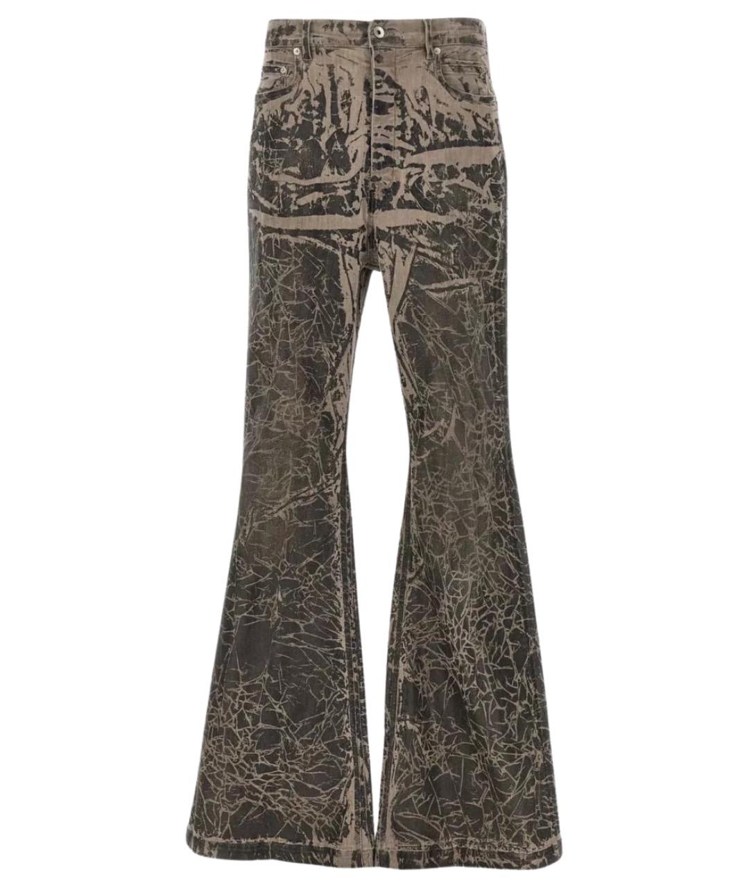 RICK OWENS DRKSHDW Черные хлопковые прямые джинсы, фото 1