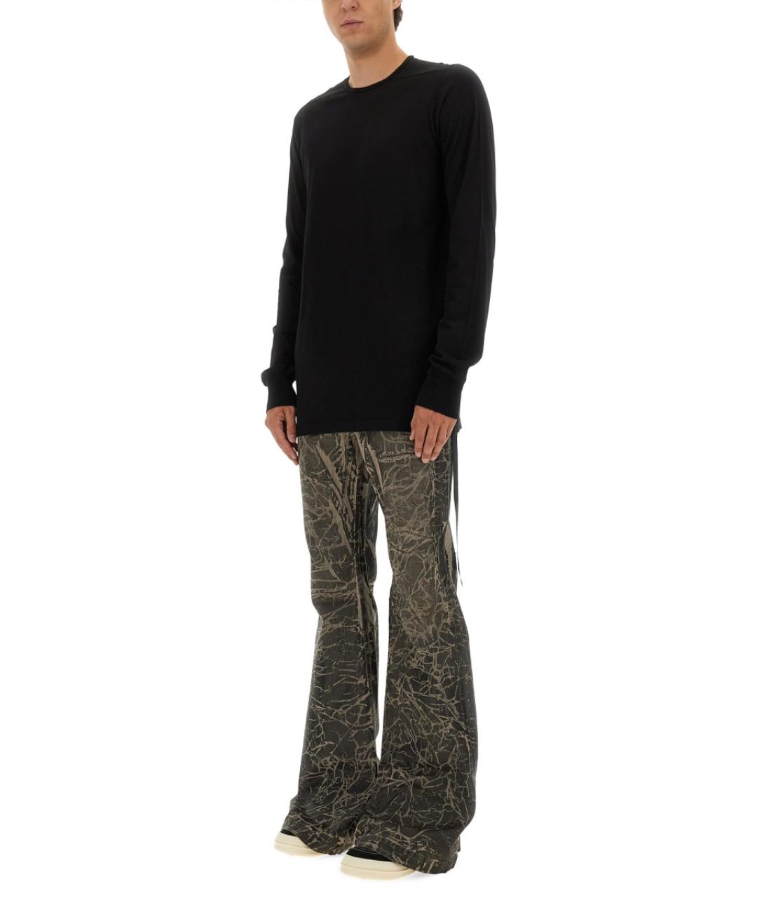 RICK OWENS DRKSHDW Черные хлопковые прямые джинсы, фото 3