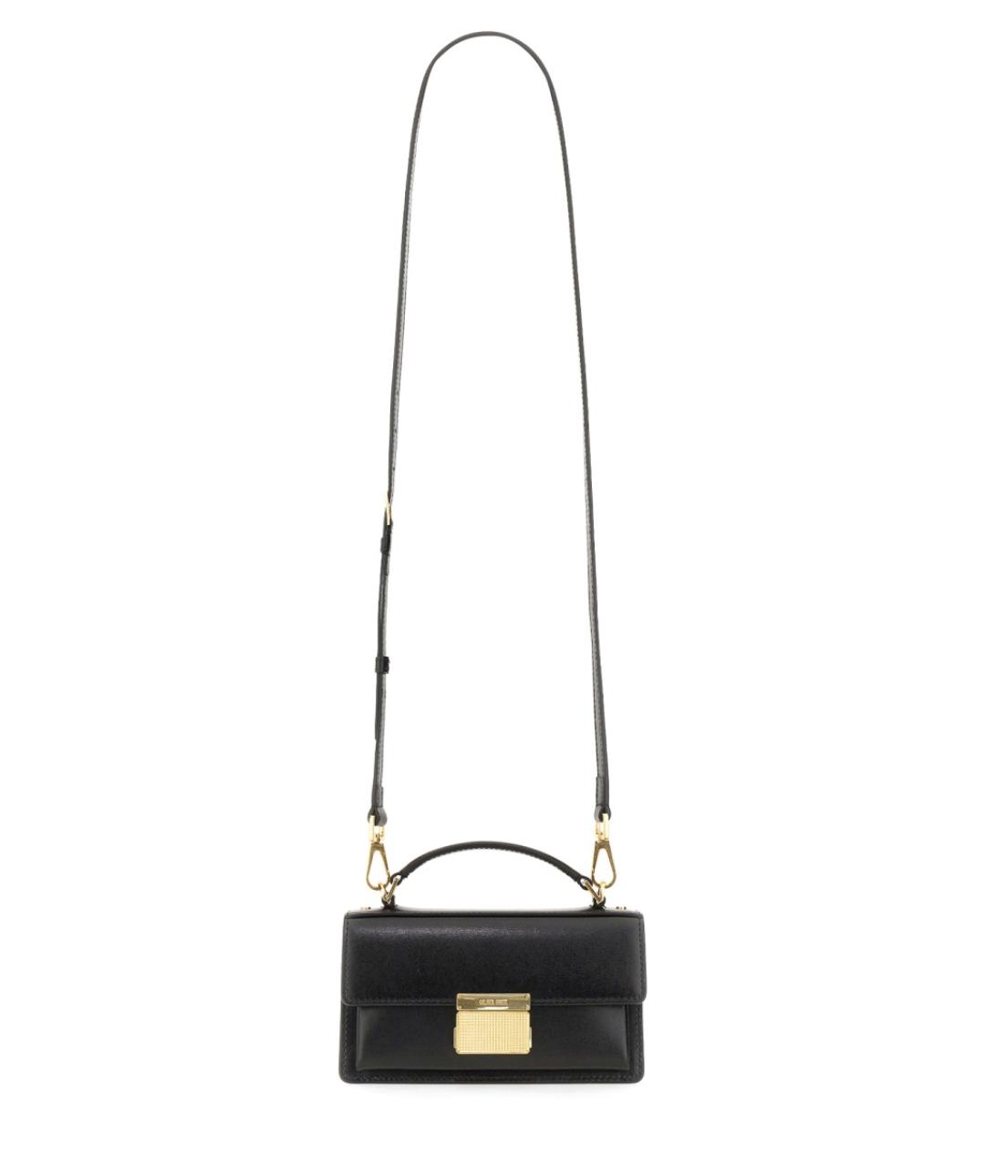 GOLDEN GOOSE DELUXE BRAND Черная кожаная сумка через плечо, фото 4