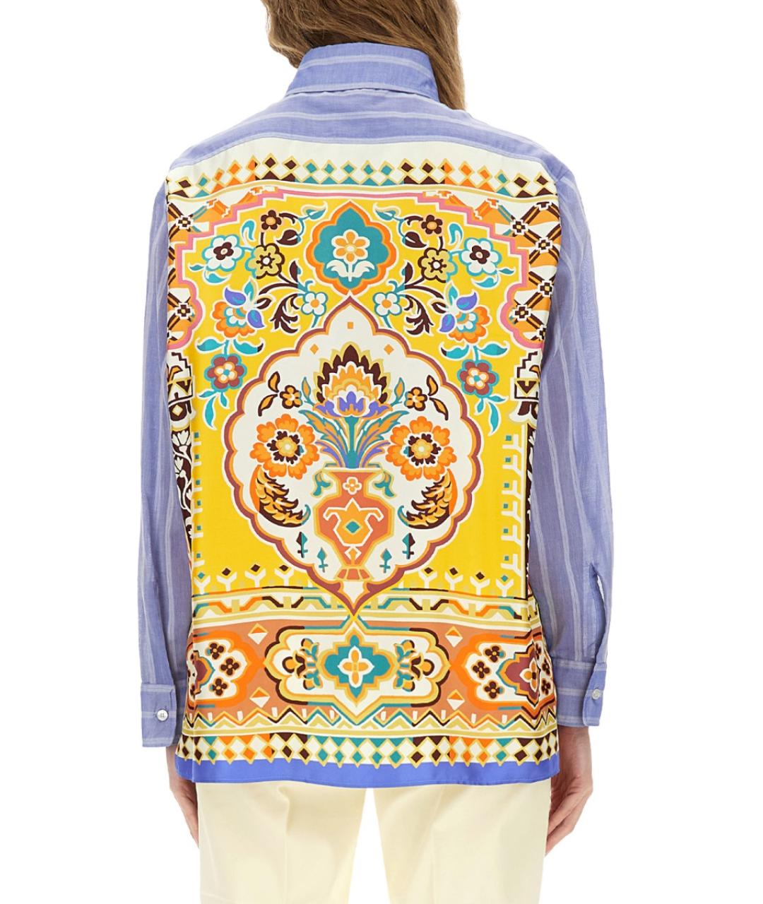 ETRO Синяя хлопковая рубашка, фото 4