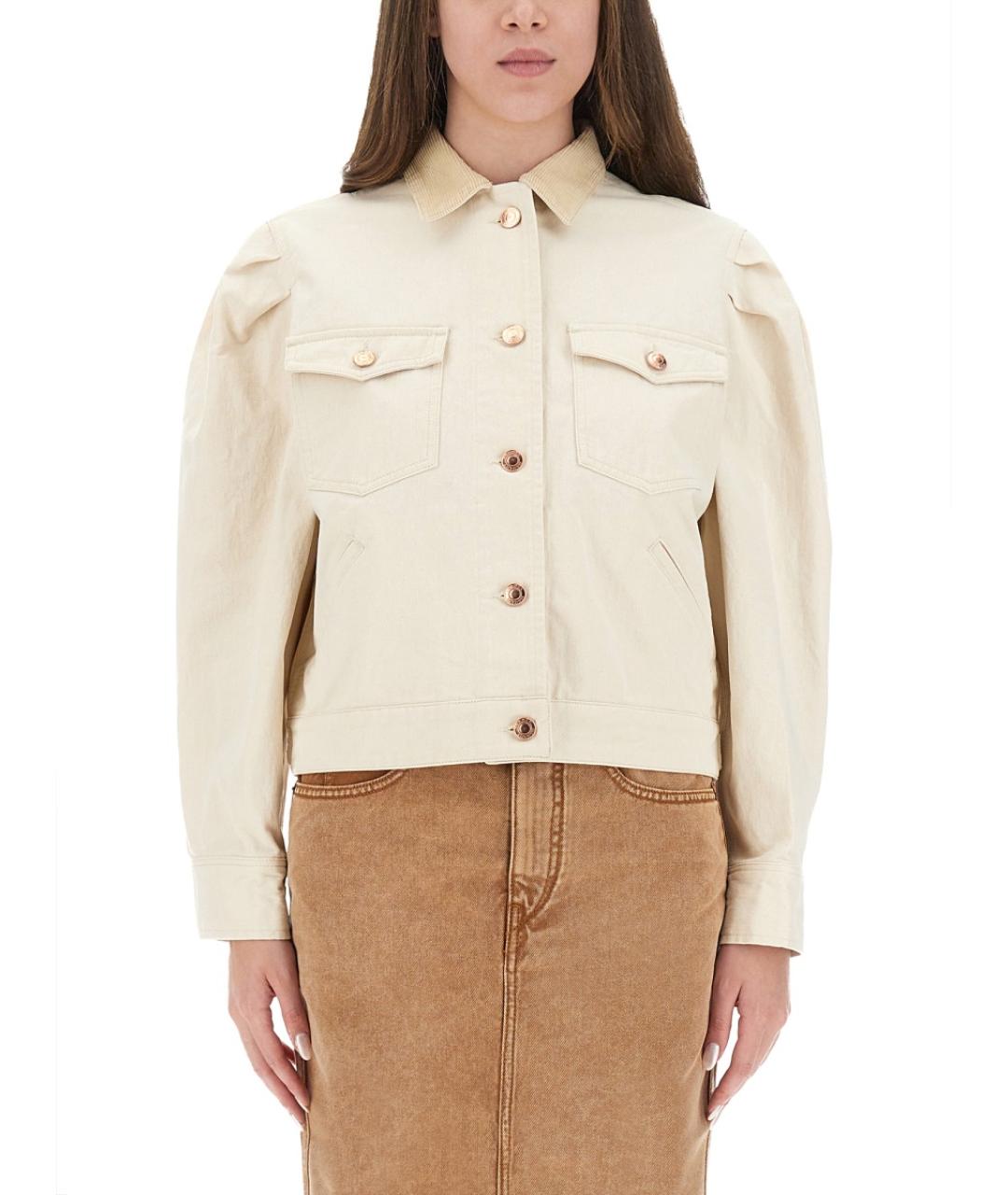 ISABEL MARANT Белый хлопковый жакет/пиджак, фото 2