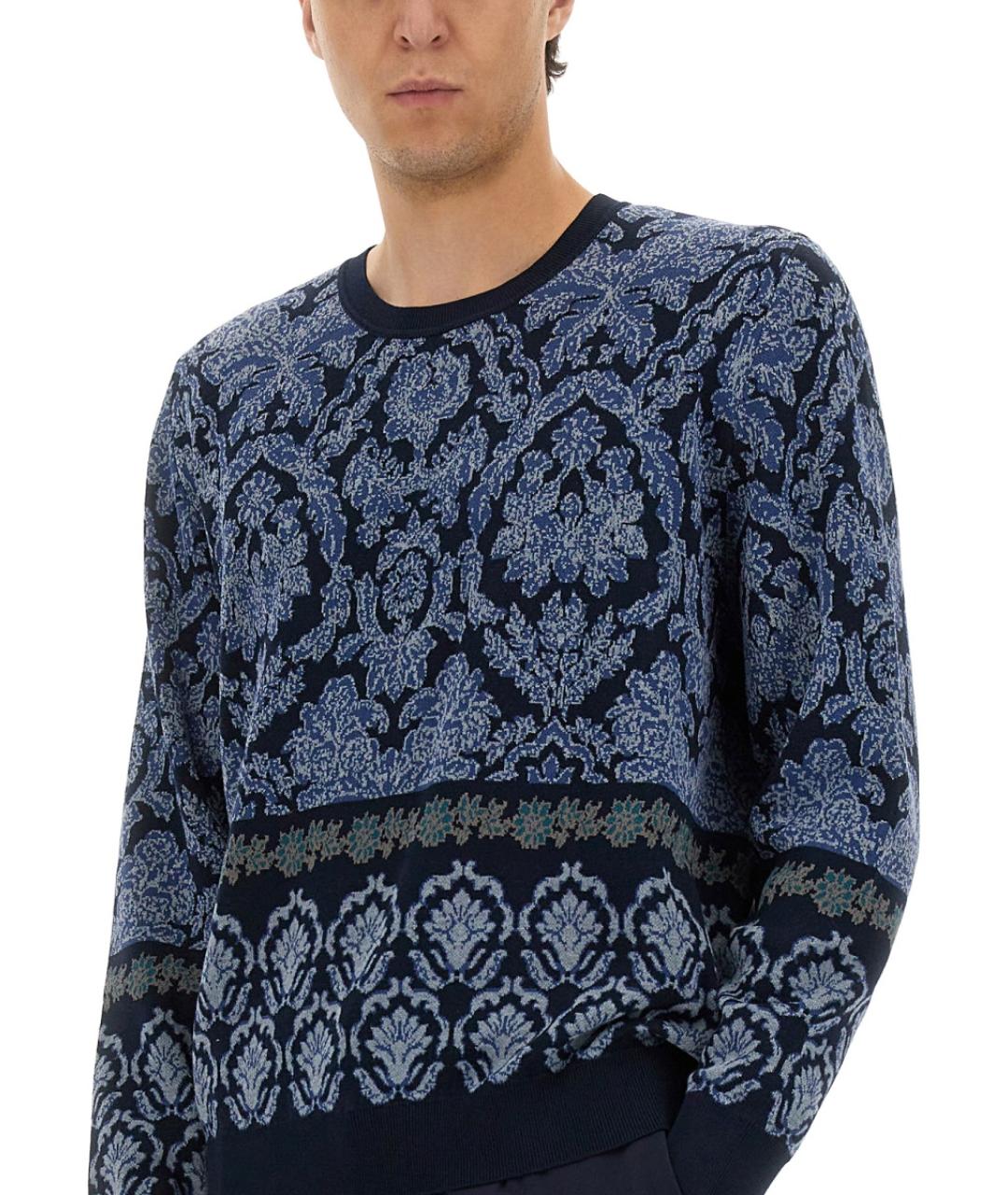 ETRO Синий хлопковый джемпер / свитер, фото 5
