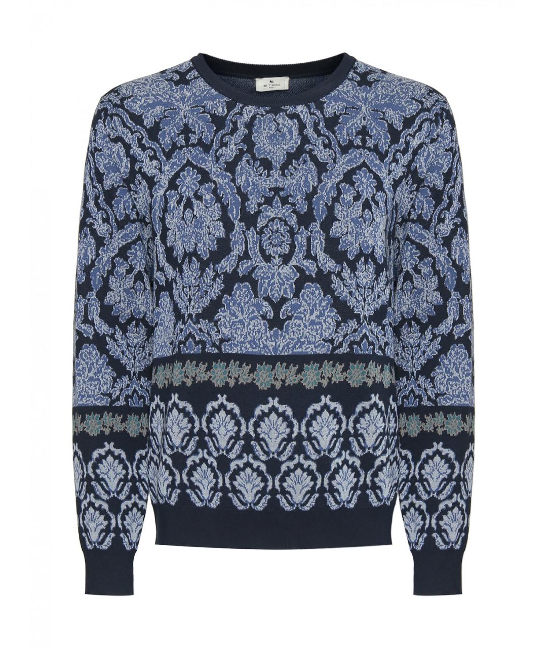ETRO Синий хлопковый джемпер / свитер, фото 1