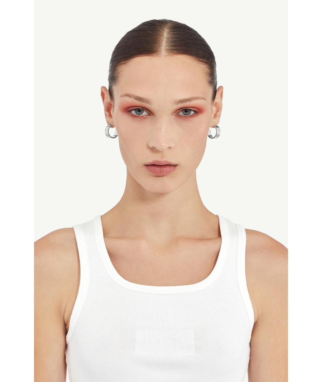 MM6 MAISON MARGIELA Серебряные металлические серьги, фото 5