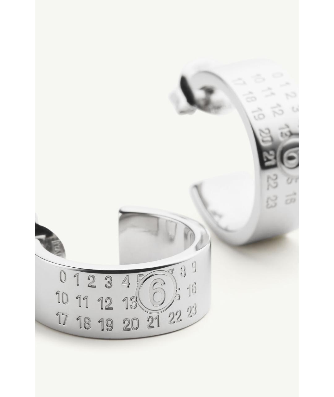 MM6 MAISON MARGIELA Серебряные металлические серьги, фото 3