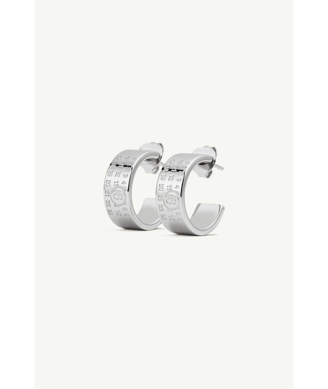 MM6 MAISON MARGIELA Серебряные металлические серьги, фото 4