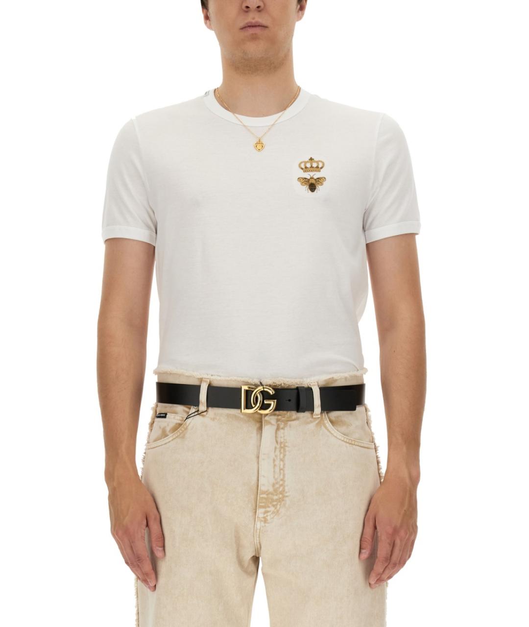 DOLCE&GABBANA Белая хлопковая футболка, фото 2
