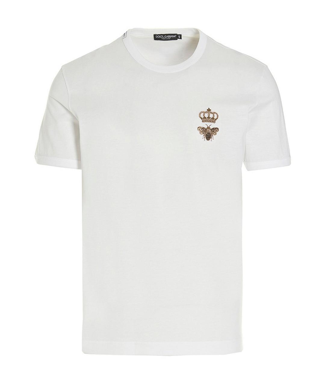 DOLCE&GABBANA Белая хлопковая футболка, фото 1