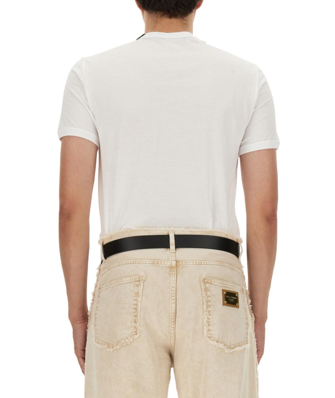 DOLCE&GABBANA Белая хлопковая футболка, фото 4