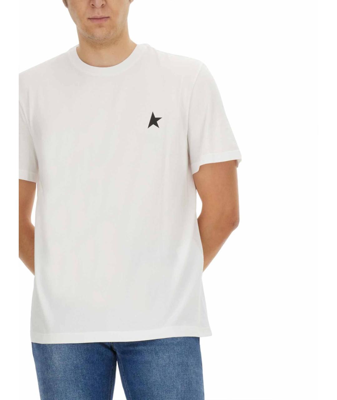 GOLDEN GOOSE DELUXE BRAND Белая хлопковая футболка, фото 6