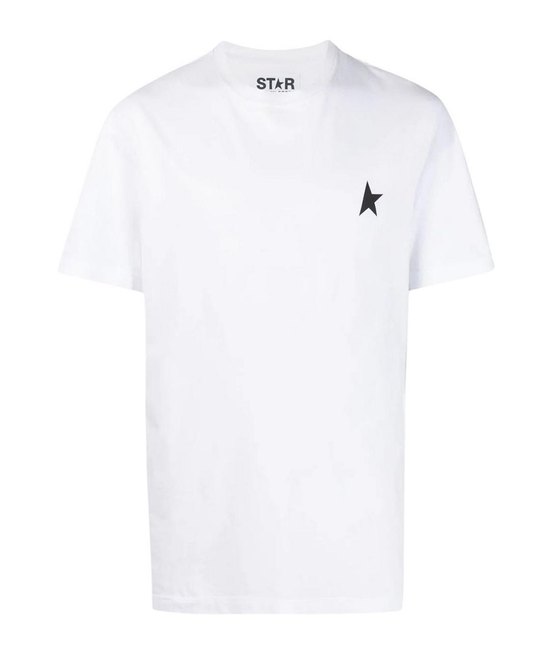 GOLDEN GOOSE DELUXE BRAND Белая хлопковая футболка, фото 1
