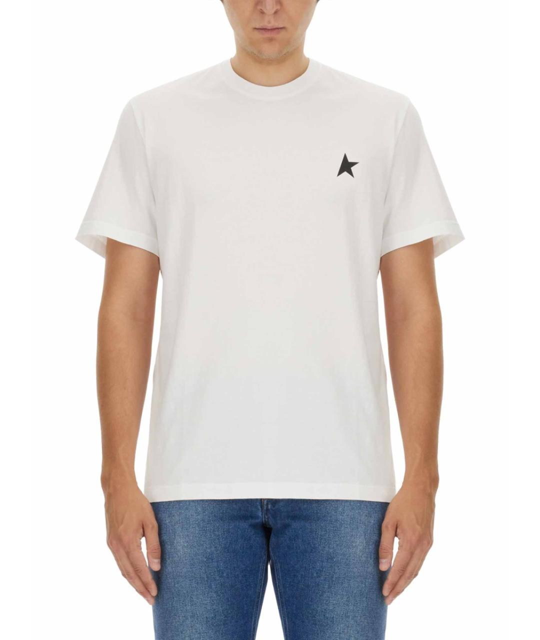 GOLDEN GOOSE DELUXE BRAND Белая хлопковая футболка, фото 2