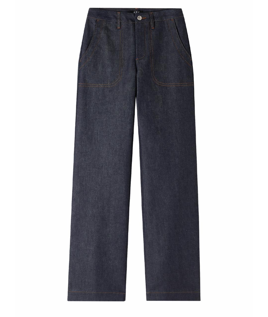 A.P.C. Синие хлопковые прямые джинсы, фото 1