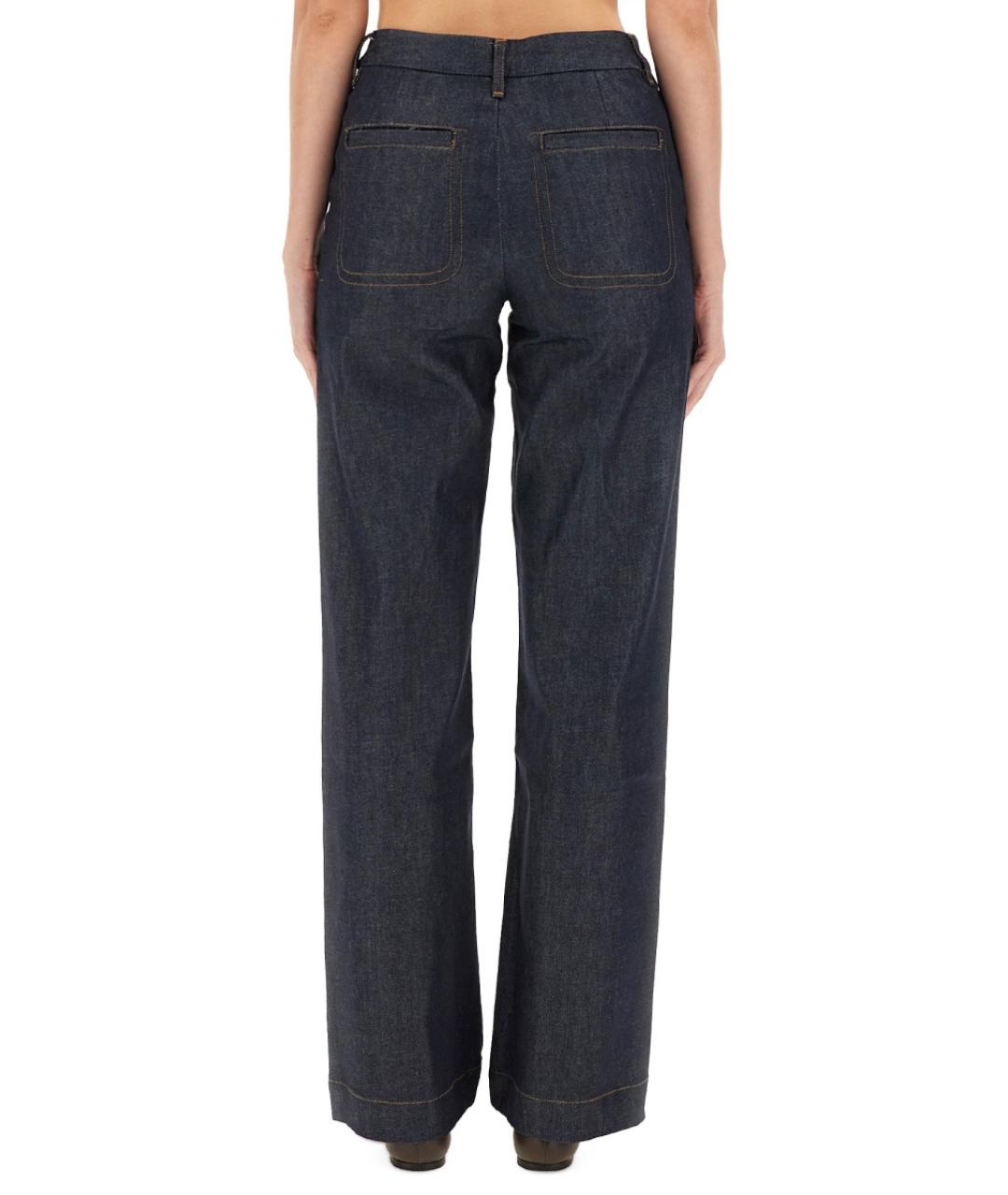 A.P.C. Синие хлопковые прямые джинсы, фото 4