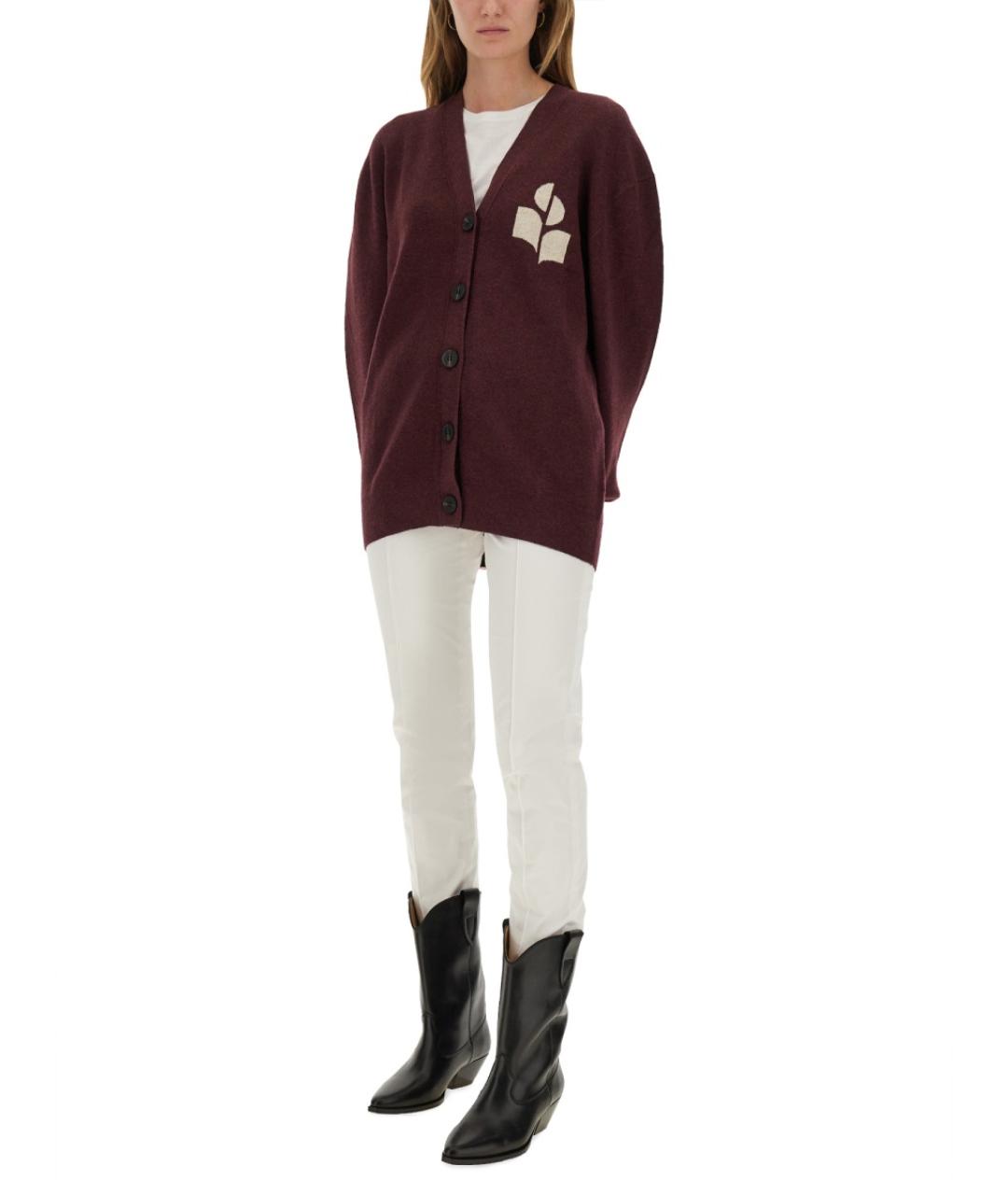 ISABEL MARANT ETOILE Бордовый хлопковый джемпер / свитер, фото 3