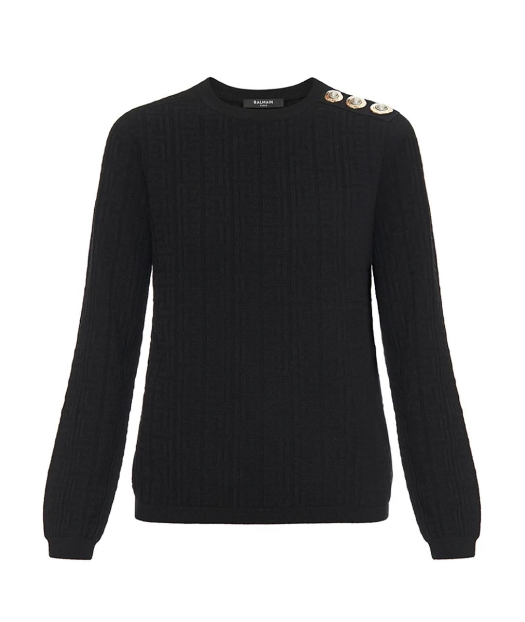 BALMAIN Черный вискозный джемпер / свитер, фото 1