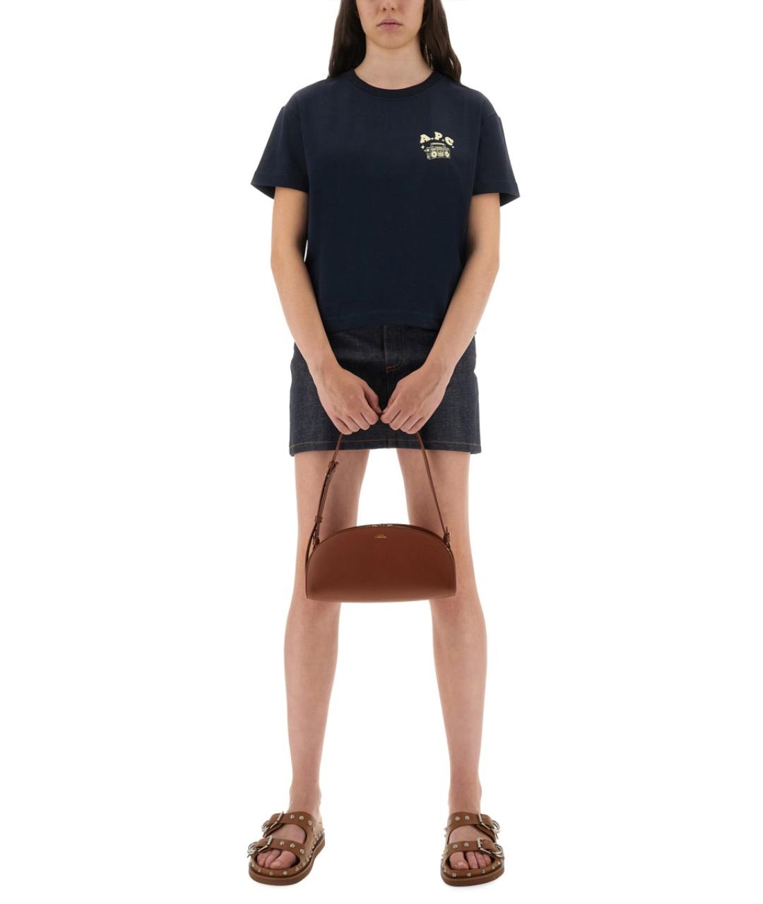 A.P.C. Синяя хлопковая футболка, фото 3