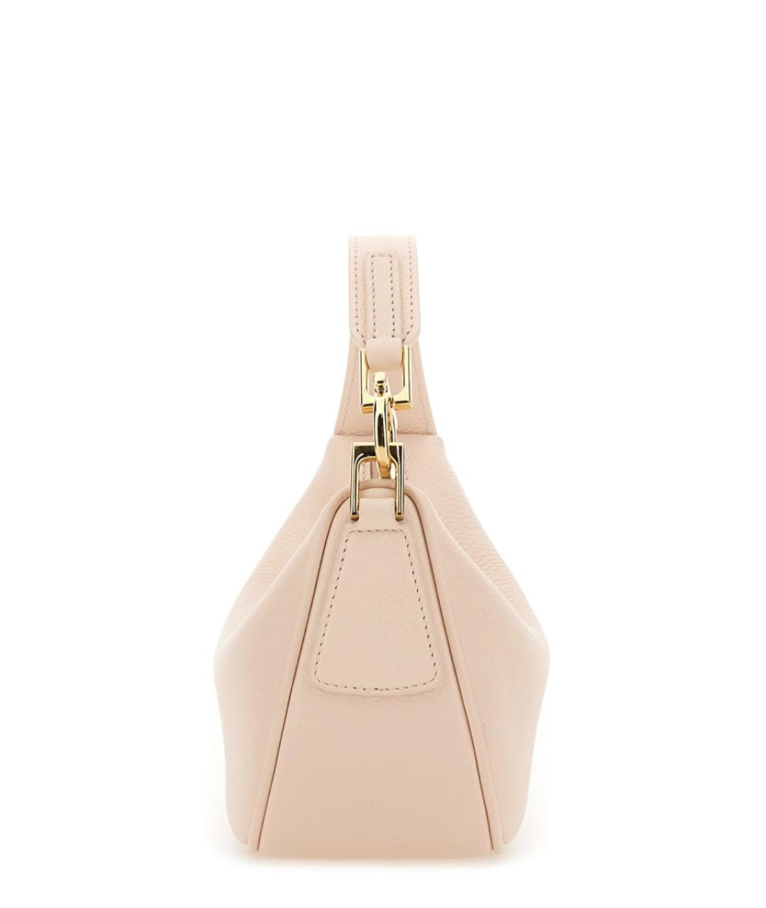 FERRAGAMO Бежевая бархатная сумка через плечо, фото 3
