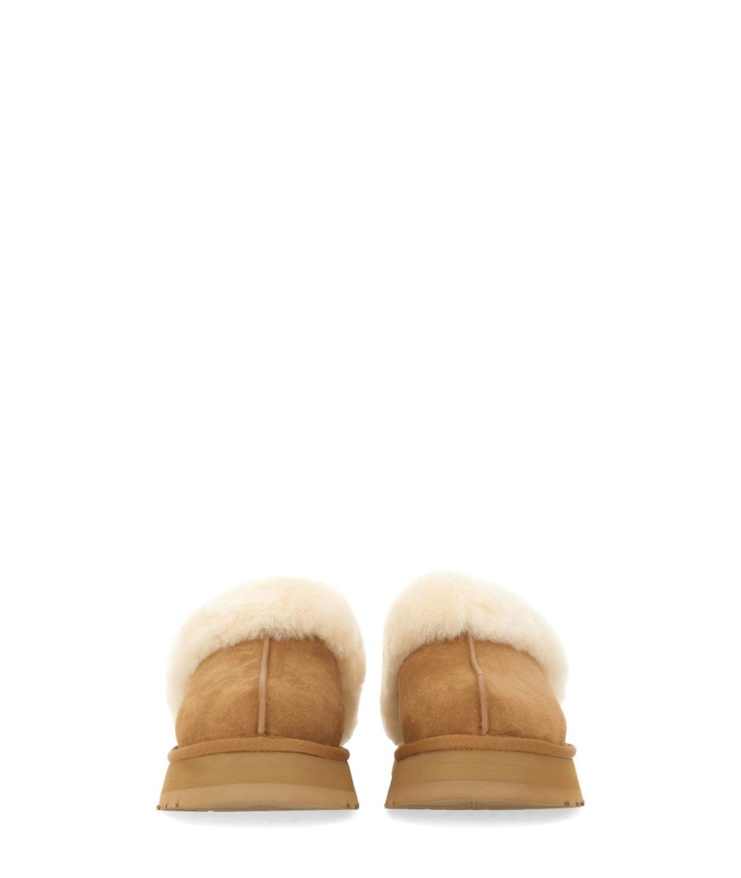 UGG AUSTRALIA Коричневые кожаные шлепанцы, фото 5