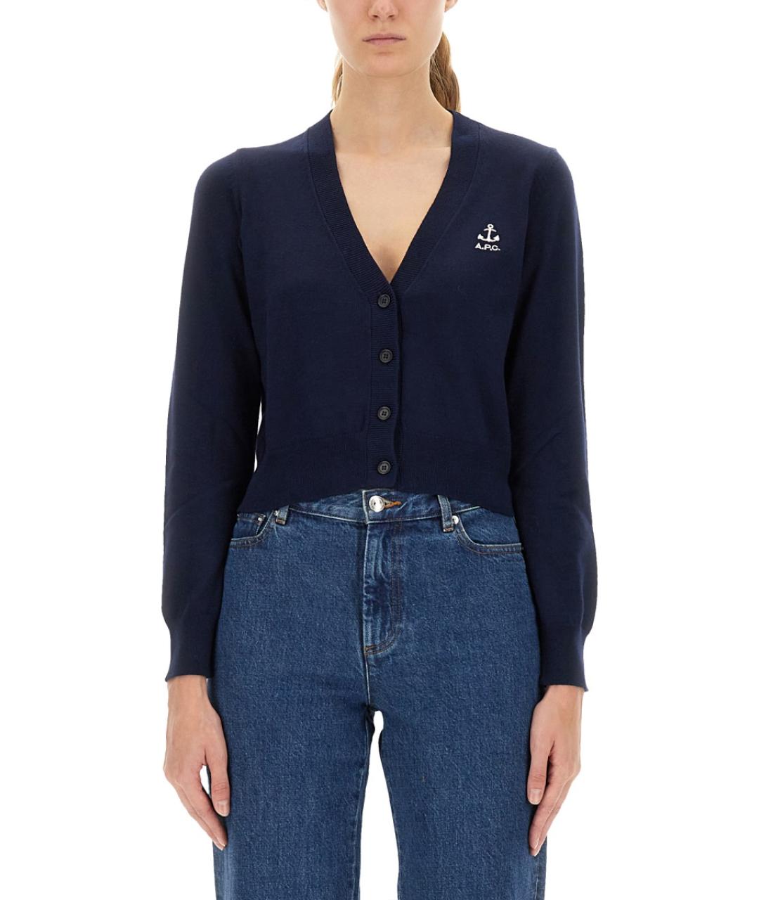 A.P.C. Синий хлопковый джемпер / свитер, фото 2
