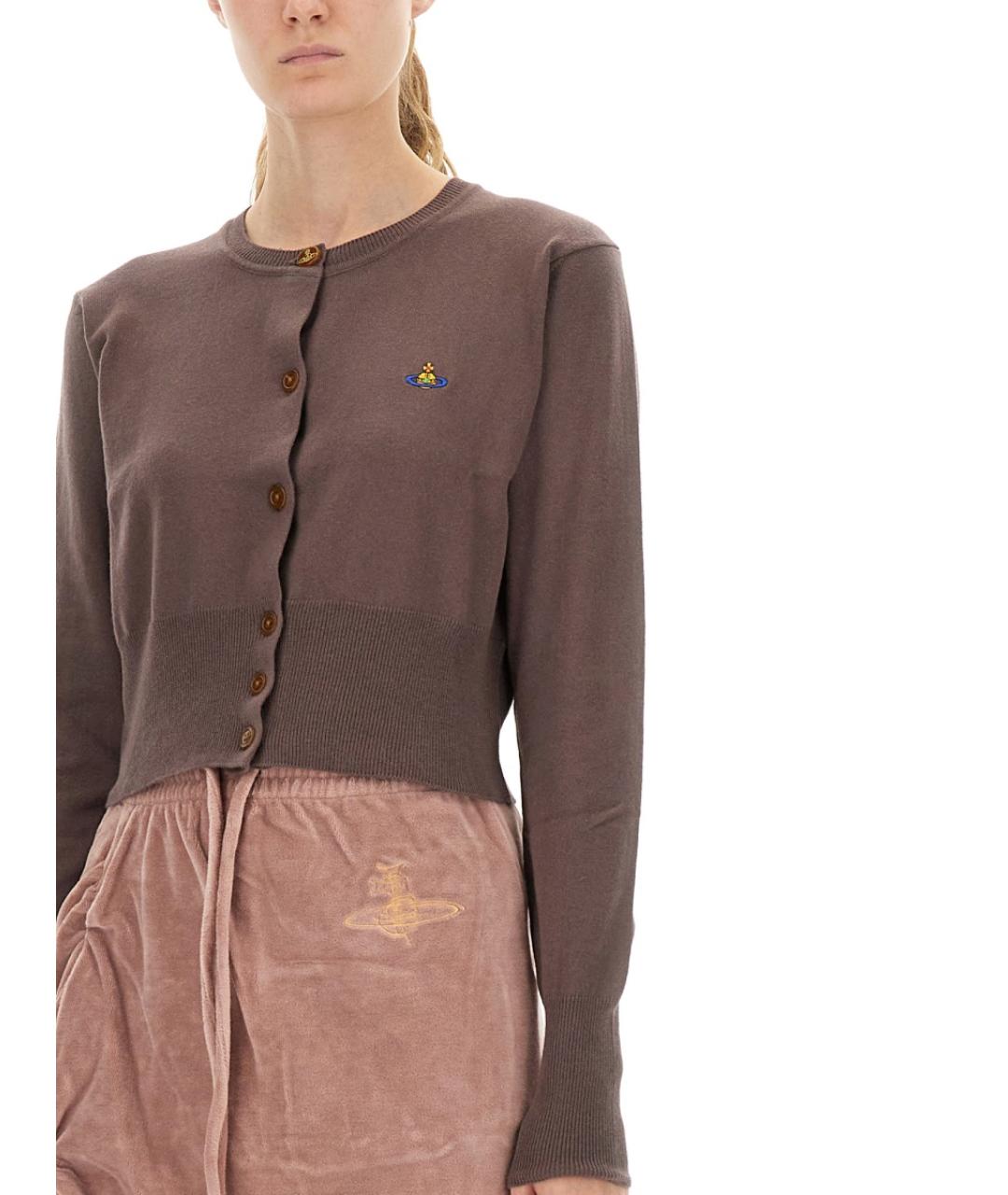 VIVIENNE WESTWOOD Коричневый хлопковый джемпер / свитер, фото 5