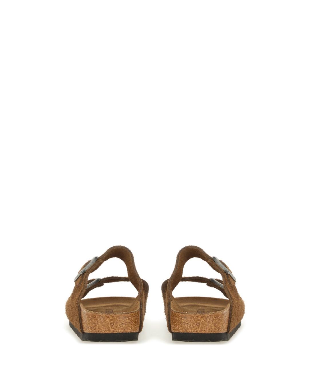 BIRKENSTOCK Коричневые замшевые шлепанцы, фото 3