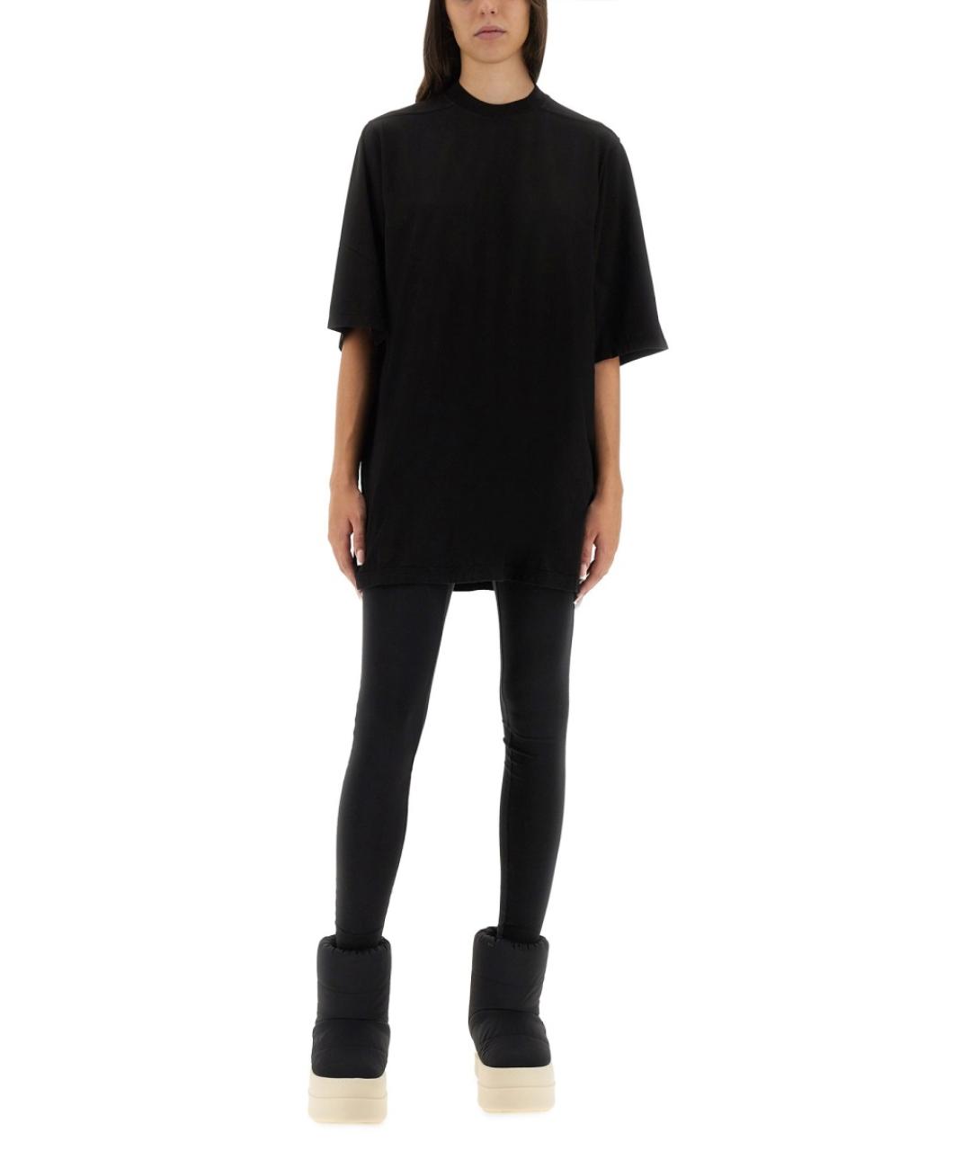 RICK OWENS DRKSHDW Черная хлопковая футболка, фото 2