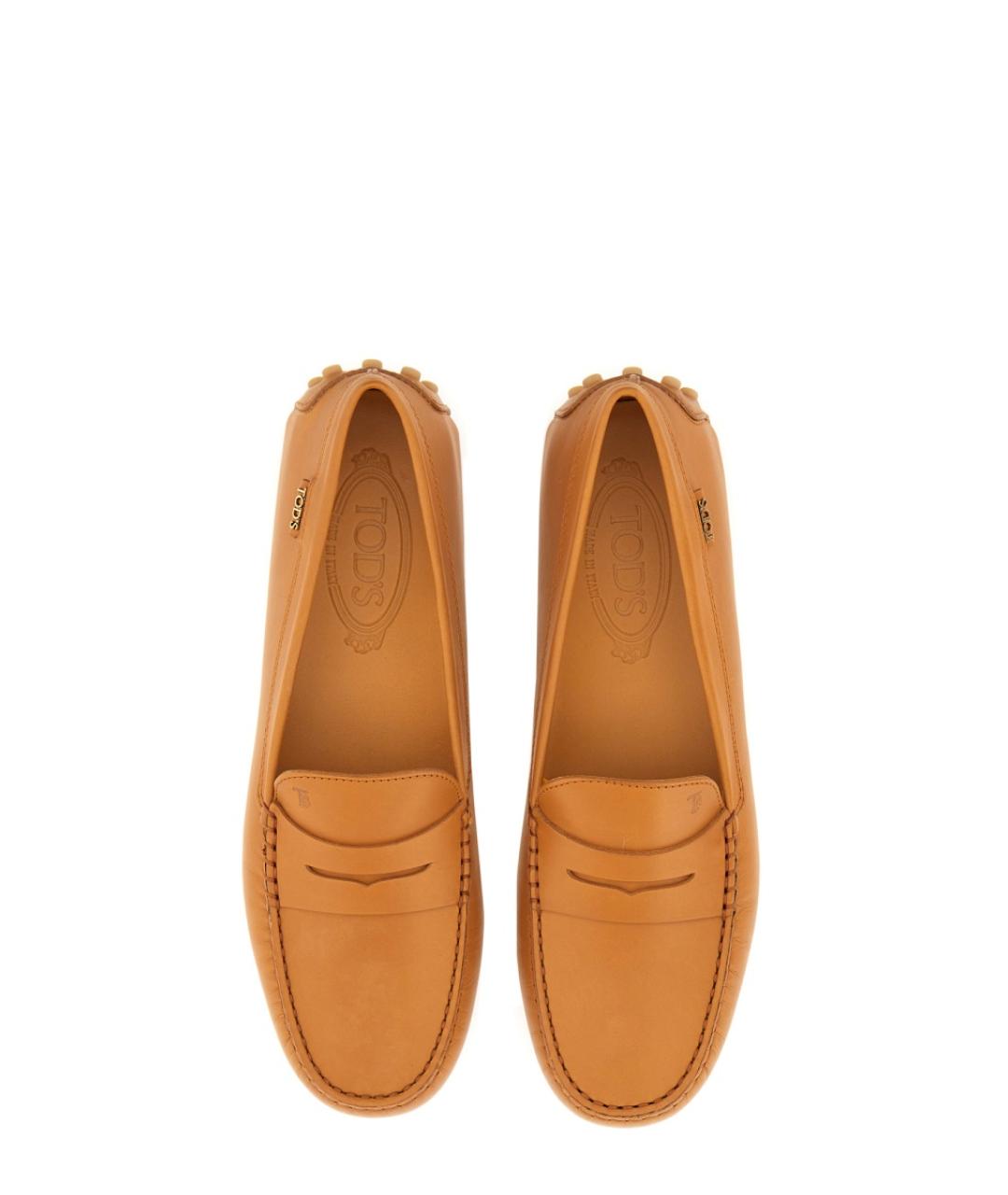 TOD'S Коричневые кожаные лоферы, фото 6