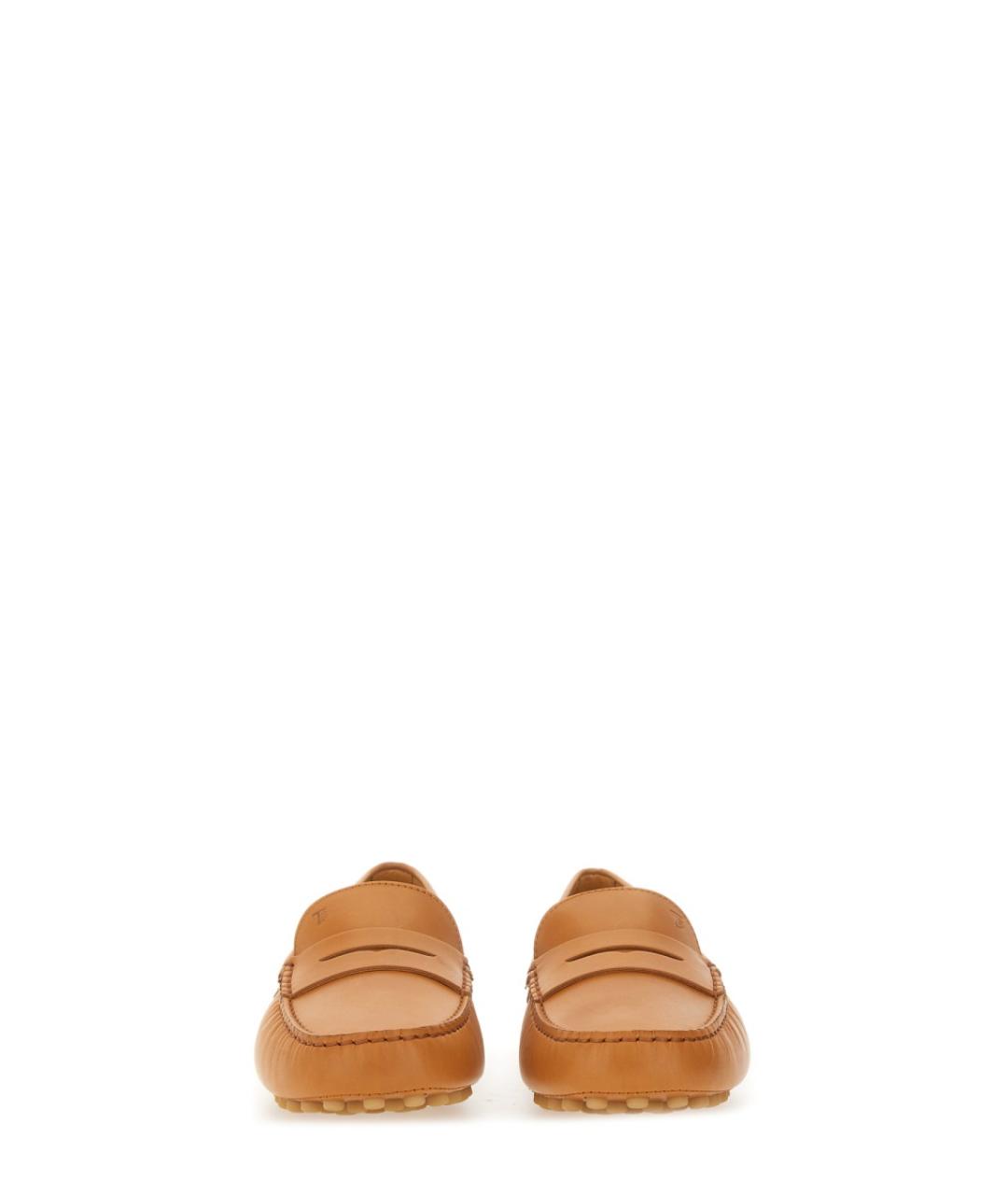 TOD'S Коричневые кожаные лоферы, фото 4