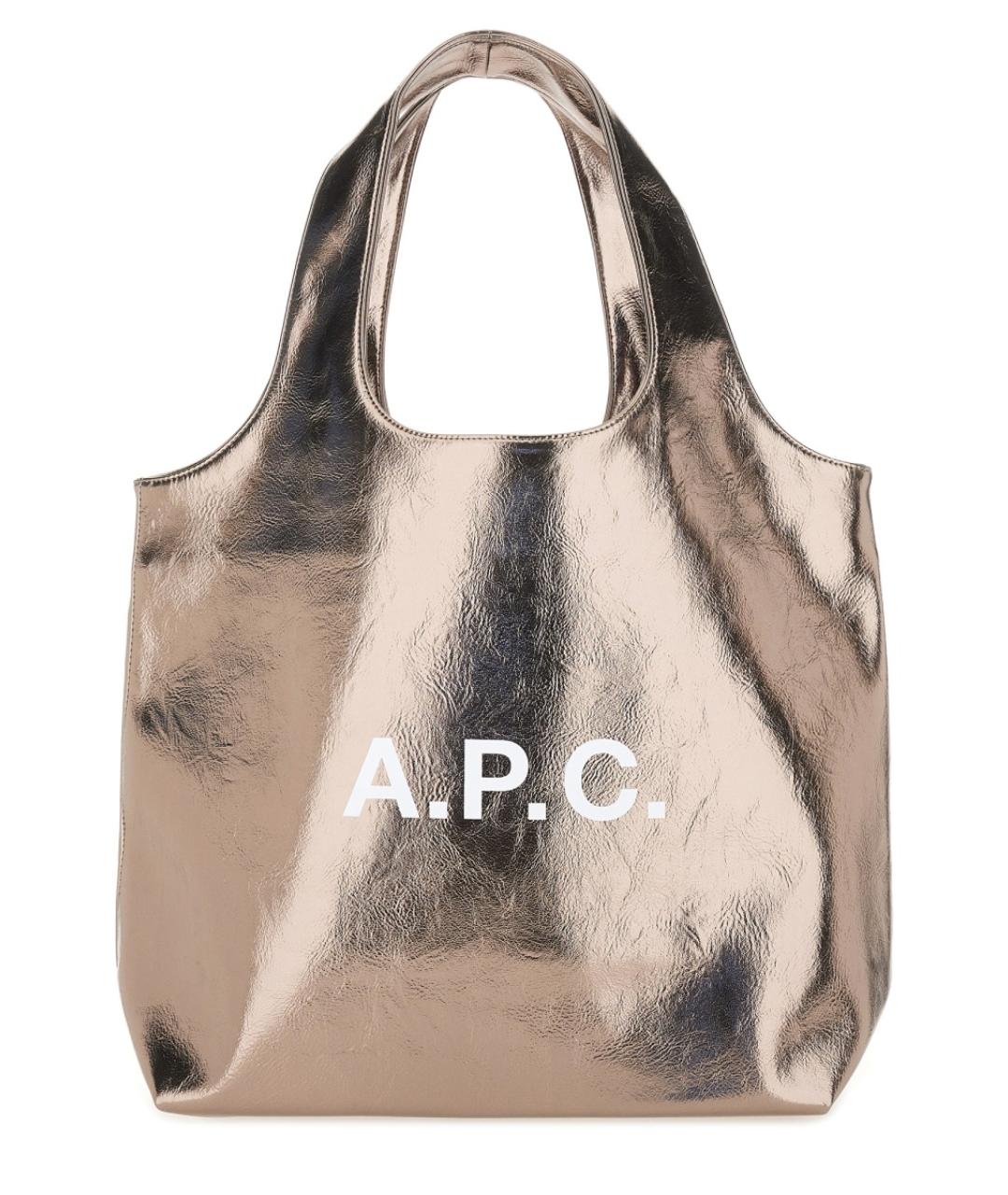 A.P.C. Золотая сумка тоут из искусственной кожи, фото 1