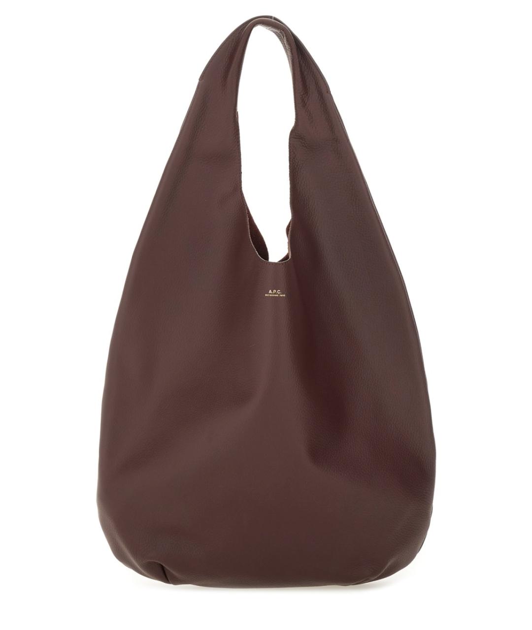 A.P.C. Бордовая кожаная сумка тоут, фото 1