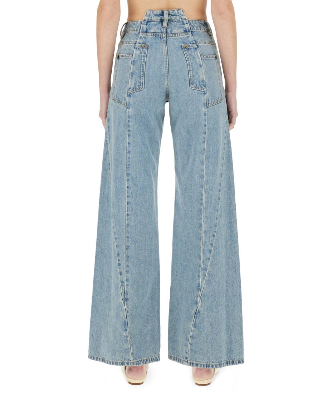 MAISON MARGIELA Синие хлопковые прямые джинсы, фото 6